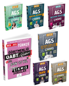 Dizgi Kitap 2026 Meb Ags Çıkmış Sorular & Öabt Türkçe Öğretmenliği Çıkmış Sorular Seti - Konu Tasnifli ve Tamamı Video Çözümlü