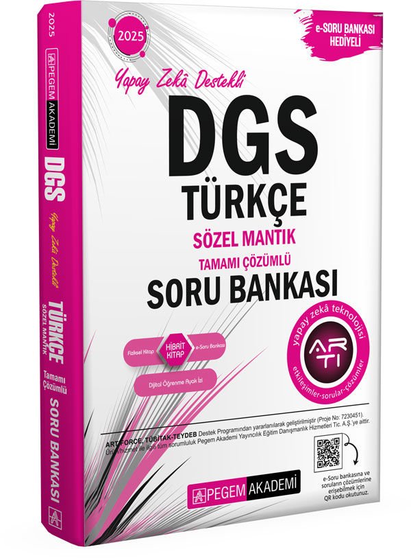 2025 DGS Türkçe Sözel Mantık Tamamı Çözümlü Soru Bankası Pegem Yayınları