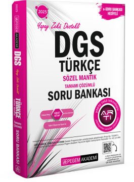 2025 DGS Türkçe Sözel Mantık Tamamı Çözümlü Soru Bankası Pegem Yayınları