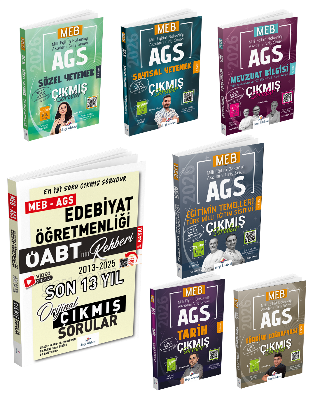 Dizgi Kitap 2026 Meb Ags Çıkmış Sorular & Öabt Edebiyat Öğretmenliği Çıkmış Sorular Seti - Konu Tasnifli ve Tamamı Video Çözümlü