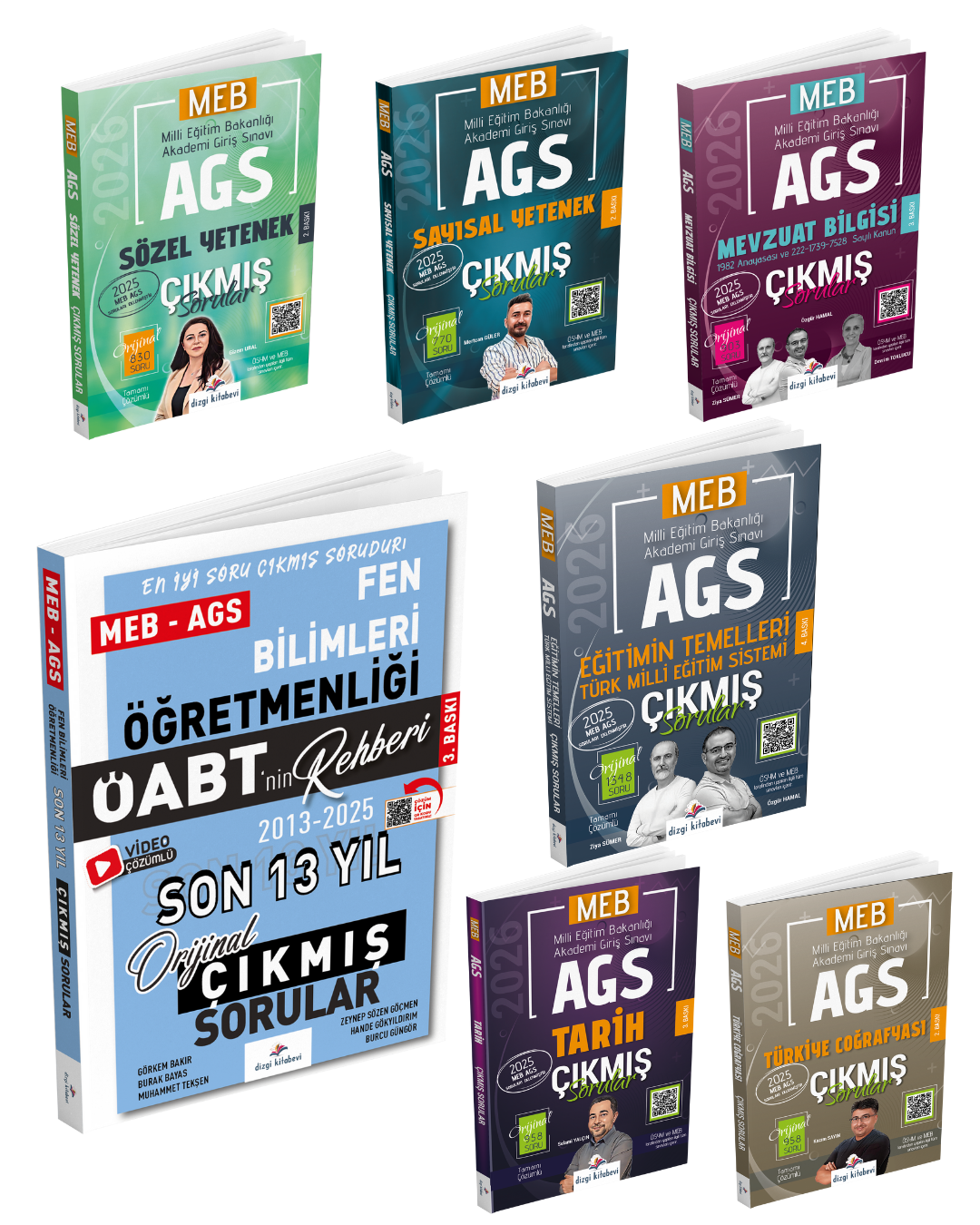 Dizgi Kitap 2026 Meb Ags Çıkmış Sorular & Öabt Fen Bilimleri Öğretmenliği Çıkmış Sorular Seti - Konu Tasnifli ve Tamamı Video Çözümlü