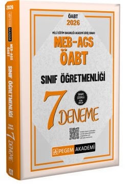 Pegem Yayınları 2026 MEB-AGS ÖABT Sınıf Öğretmenliği Tamamı Çözümlü 7 Deneme