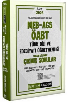 2026 MEB AGS ÖABT Türk Dili ve Edebiyatı Öğretmenliği Tamamı Çözümlü Çıkmış Sorular Pegem Yayınları