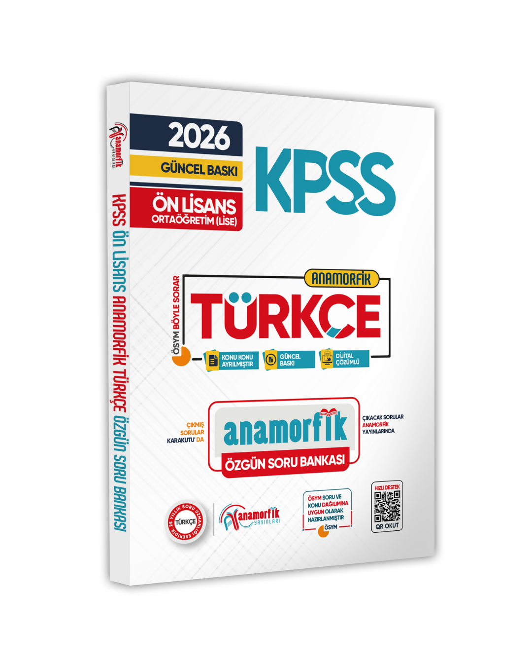 2026 KPSS Önlisans/Ortaöğretim Türkçe ANAMORFİK TEK KİTAP Özgün Soru Bankası Dijital Çözümlü İnformal Yayınları