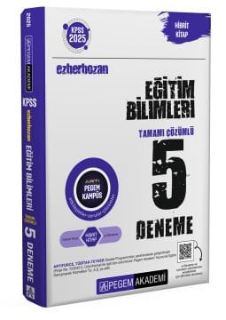 2025 KPSS Ezberbozan Eğitim Bilimleri Tamamı Çözümlü 5 Deneme Pegem Akademi