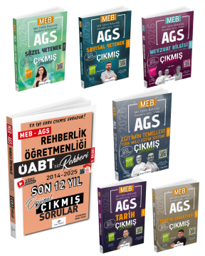 Dizgi Kitap 2026 Meb Ags Çıkmış Sorular & Öabt Rehberlik ( PDR) Öğretmenliği Çıkmış Sorular Seti - Konu Tasnifli ve Tamamı Video Çözümlü