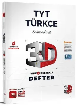 3D Yayınları TYT Türkçe Video Destekli Defter