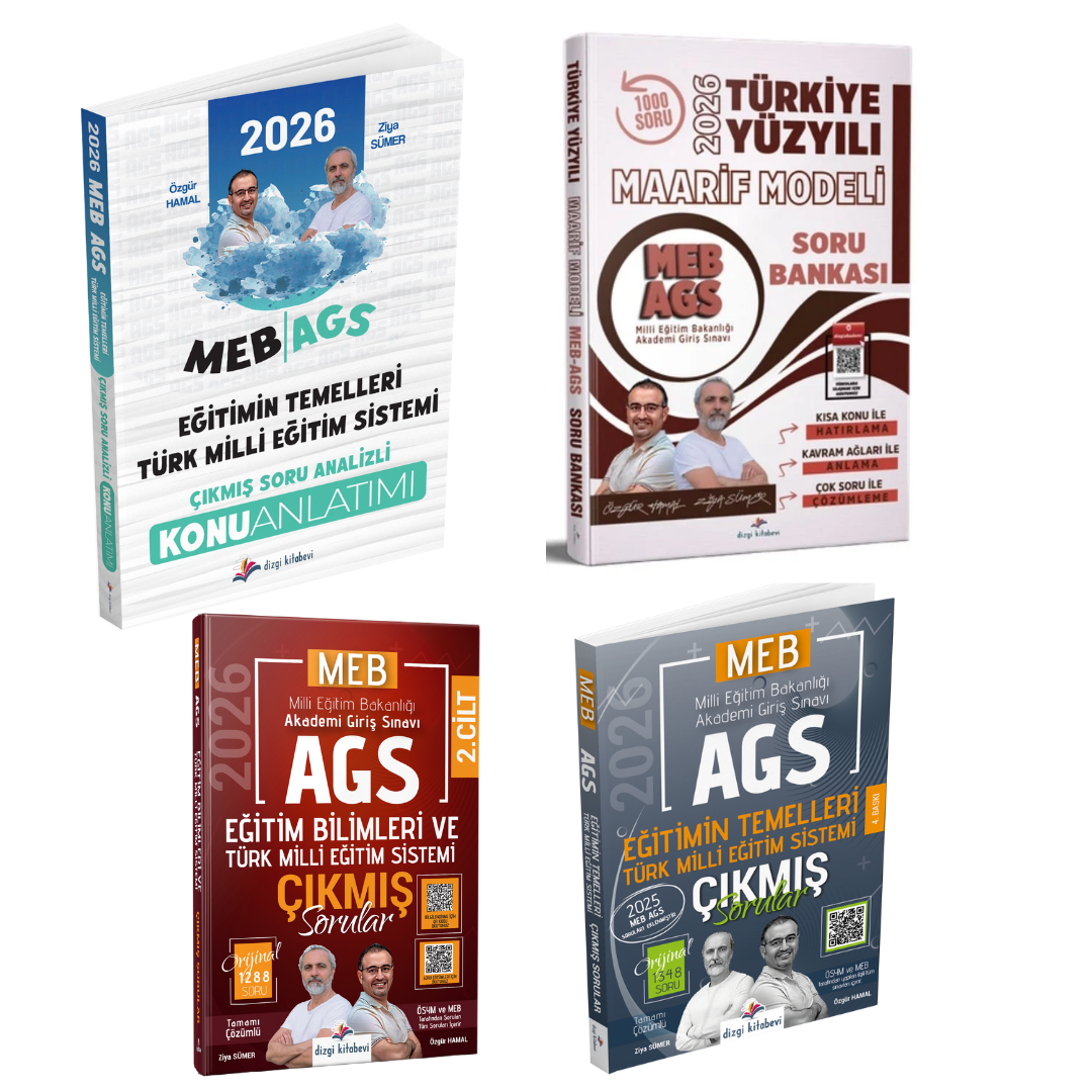 Dizgi Kitap 2026 MEB AGS Eğitimin Temelleri Türk Milli Eğitim Sistemi Çıkmış Soru Analizli Konu Anlatımı & Türkiye Yüzyılı Maarif Modeli Tamamı Soru Bankası & Eğitimin Temelleri Eğitim Bilimleri Türk Milli Eğitim Sistemi Çıkmış Sorular Seti