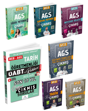 Dizgi Kitap 2026 Meb Ags Çıkmış Sorular & Öabt Tarih Öğretmenliği Çıkmış Sorular Seti - Konu Tasnifli ve Tamamı Video Çözümlü