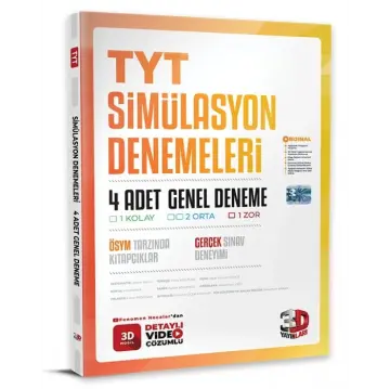 3D Yayınları TYT Simülasyon 4 Genel Deneme Video Çözümlü