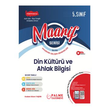 Palme Yayınları 5. Sınıf Din Kültürü ve Ahlak Bilgisi Maarif Serisi Akademik Gelişim Denemeleri 39 Föy