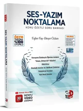 3D Yayınları TYT Ses Yazım Noktalama Konu Özetli Soru Bankası