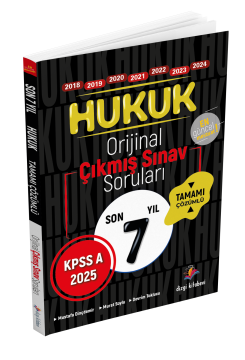 Dizgi Kitap 2025 KPSS A Hukuk Son 7 Yıl Tamamı Çözümlü Orijinal Çıkmış Sorular