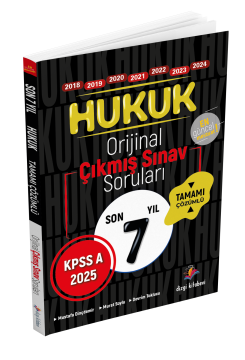 Dizgi Kitap 2025 KPSS A Hukuk Son 7 Yıl Tamamı Çözümlü Orijinal Çıkmış Sorular