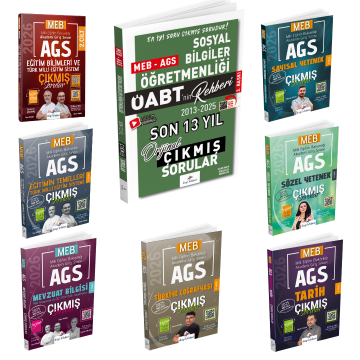 Dizgi Kitap 2026 Meb Ags Çıkmış Sorular & Öabt Sosyal Bilgiler Öğretmenliği Çıkmış Sorular Seti - Konu Tasnifli ve Tamamı Video Çözümlü