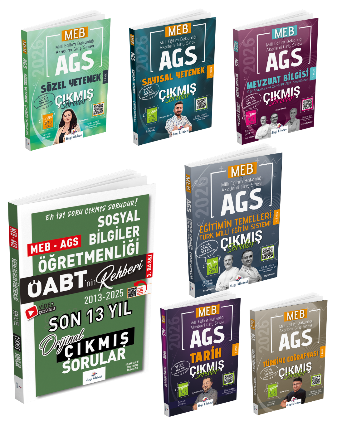 Dizgi Kitap 2026 Meb Ags Çıkmış Sorular & Öabt Sosyal Bilgiler Öğretmenliği Çıkmış Sorular Seti - Konu Tasnifli ve Tamamı Video Çözümlü