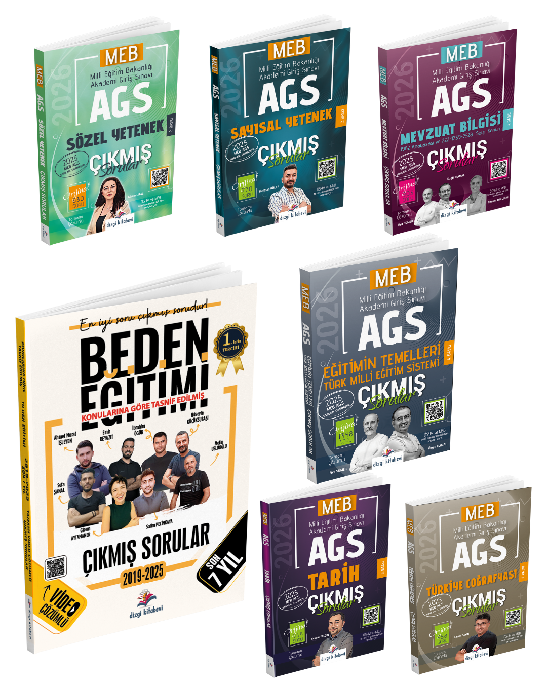 Dizgi Kitap 2026 Meb Ags Çıkmış Sorular & Öabt Beden Eğitimi Öğretmenliği Çıkmış Sorular Seti - Konu Tasnifli ve Tamamı Video Çözümlü
