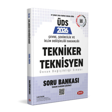 Data Yayınları 2026 Çevre Şehircilik ve İklim Değişikliği Bakanlığı Tekniker ve Teknisyen Ünvan Değişikliği Sınavı Soru Bankası Bankası