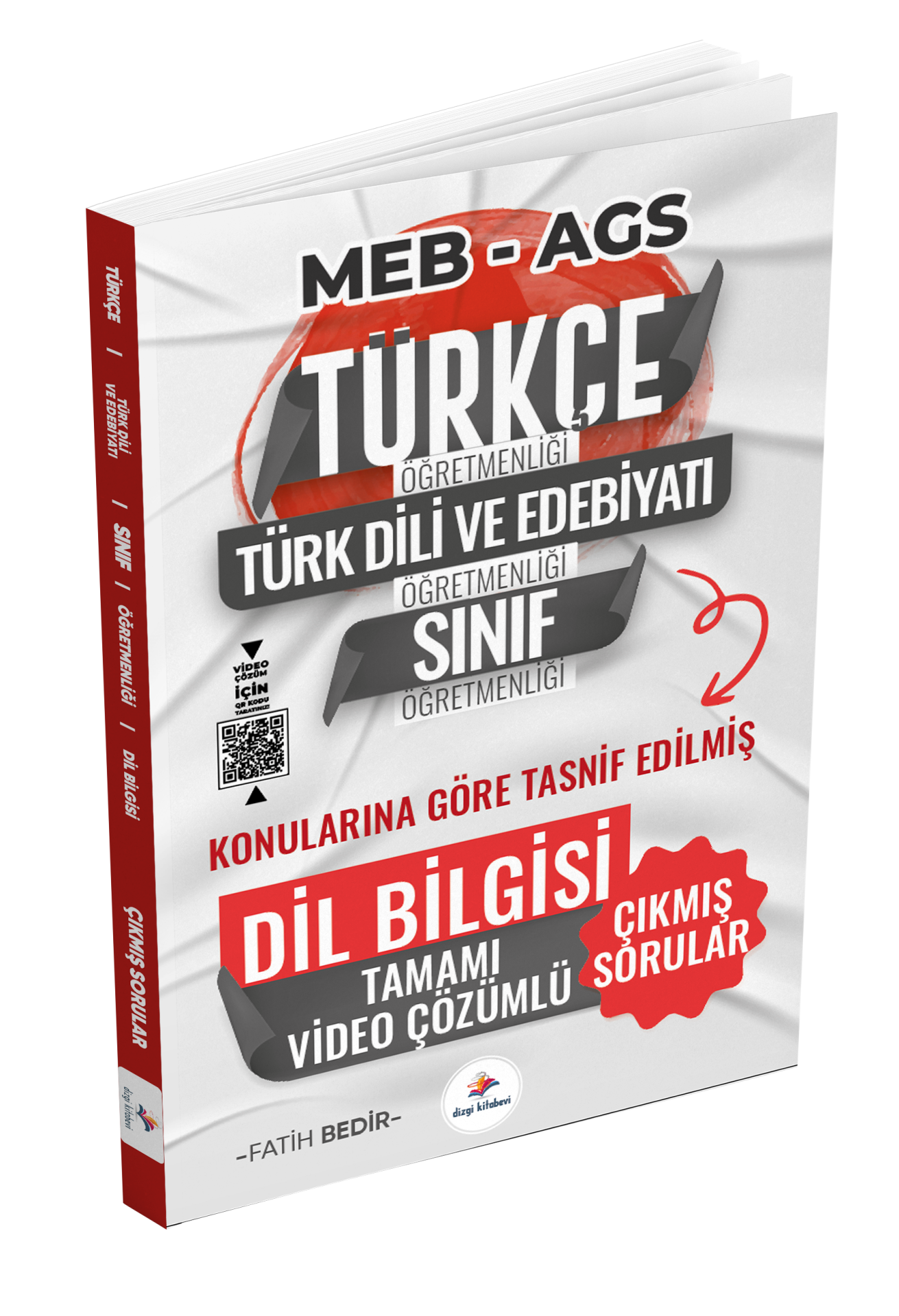 Dizgi Kitap 2026 Meb Ags ÖABT Türkçe, Türk Dili ve Edebiyatı, Sınıf Öğretmenliği Konularına Göre Tasnif Edilmiş Dil Bilgisi Tamamı Video Çözümlü Son 12 Yıl Çıkmış Sorular