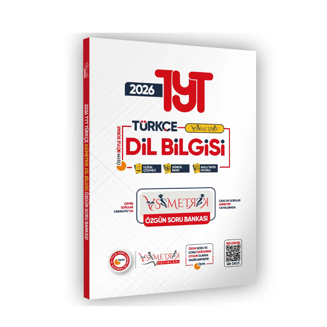 2026 YKS-TYT Türkçe Asimetrik Dil Bilgisi Özgün Soru Bankası Yeni Nesil Asimetrik Yayınları