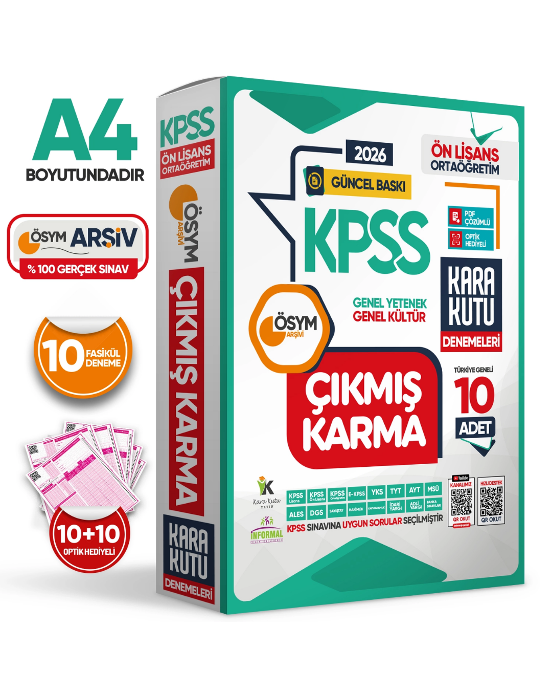 2026 KPSS Ön Lisans Genel Kültür Genel Yetenek ÖSYM Çıkmış Karma Karakutu 10lu Deneme D.Çözümlü İnformal Yayınları