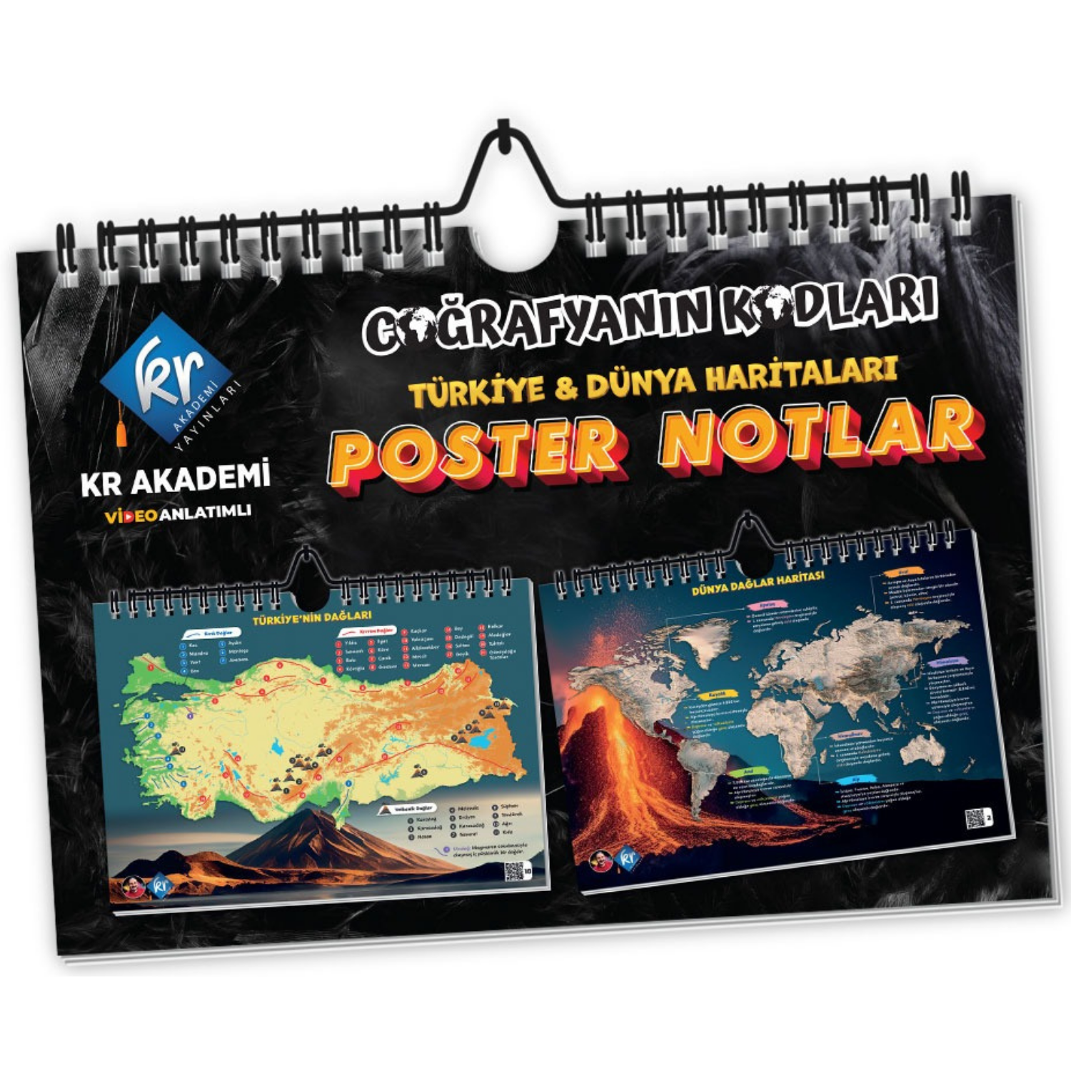 Coğrafyanın Kodları Türkiye ve Dünya Duvar Haritaları Poster Notlar