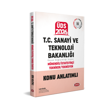 T.C. Sanayi ve Teknoloji Bakanlığı UDS Mühendis - İstatistik - Tekniker - Teknisyen Konu Anlatımlı Data Yayınları