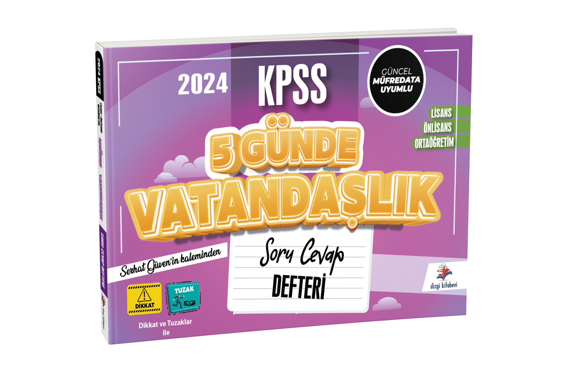 Dizgi Kitap KPSS Vatandaşlık 5 Günde Soru Cevap Defteri Lisans- Önlisans- OrtaÖğretim Serhat Güven  2024