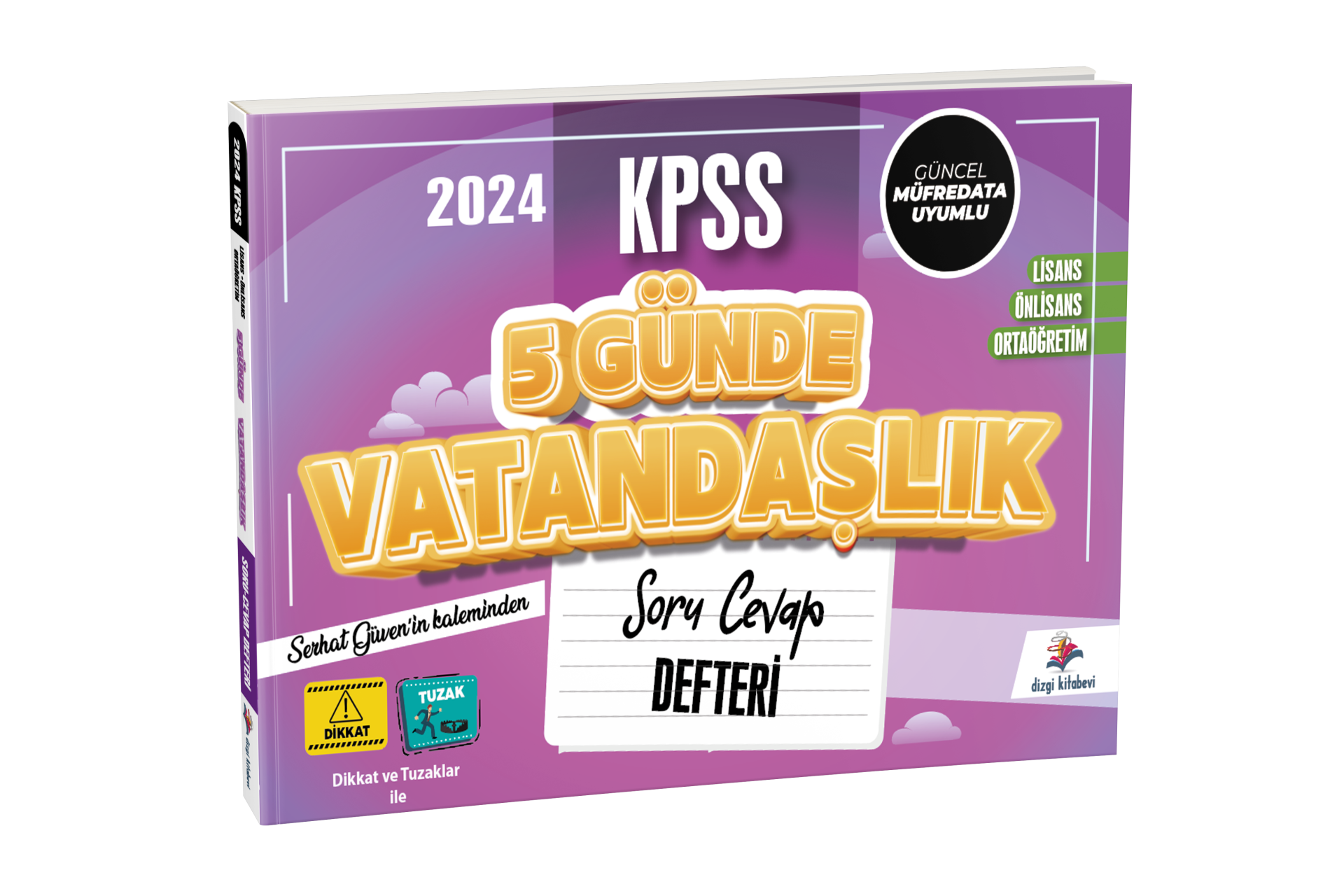Dizgi Kitap KPSS Vatandaşlık 5 Günde Soru Cevap Defteri Lisans- Önlisans- OrtaÖğretim Serhat Güven  2024