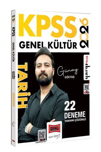 Yargı Yayınları 2026 KPSS Genel Kültür Tamamı Çözümlü Tarih 22 Deneme (Günay Göktaş)