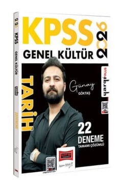 Yargı Yayınları 2026 KPSS Genel Kültür Tamamı Çözümlü Tarih 22 Deneme (Günay Göktaş)