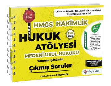Dizgi Kitap Hukuk Atölyesi Hakimlik HMGS Hukuk Mesleklerine Giriş Sınavı Medeni Usul Hukuku Tamamı Çözümlü Çıkmış Sorular Mustafa Dinçdemir