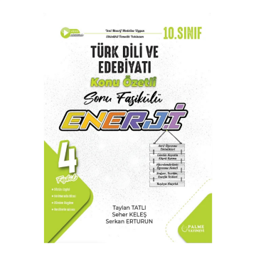 Palme Yayınları 10. Sınıf Türk Dili ve Edebiyatı Enerji Konu Özetli Soru Fasikülleri