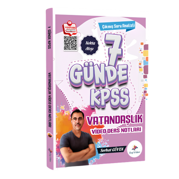 Dizgi Kitap 2026 KPSS 7 Günde Vatandaşlık Çıkmış Soru Analizli Video Ders Notları Serhat Güven