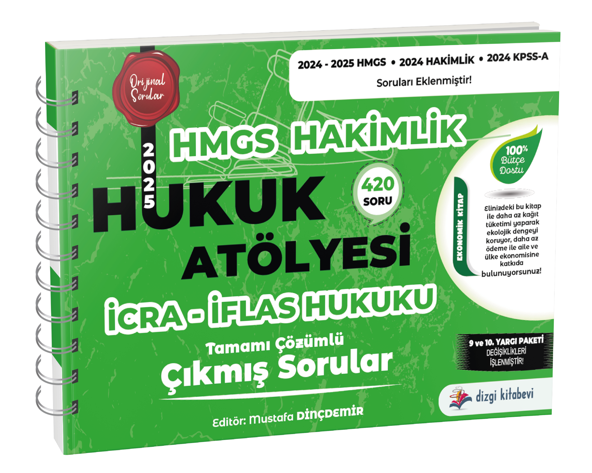 Dizgi Kitap Hukuk Atölyesi Hakimlik HMGS Hukuk Mesleklerine Giriş Sınavı İcra İflas Hukuku Tamamı Çözümlü Çıkmış Sorular Mustafa Dinçdemir