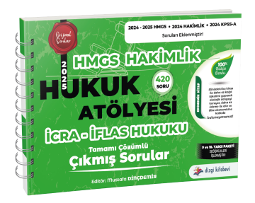 Dizgi Kitap Hukuk Atölyesi Hakimlik HMGS Hukuk Mesleklerine Giriş Sınavı İcra İflas Hukuku Tamamı Çözümlü Çıkmış Sorular Mustafa Dinçdemir