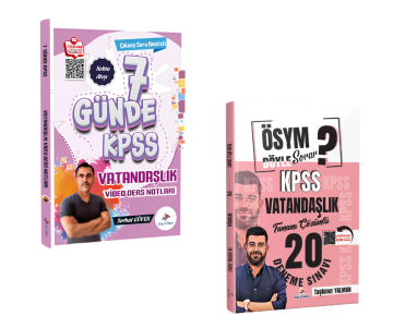 Dizgi Kitap 2026 KPSS 7 Günde Vatandaşlık Çıkmış Soru Analizli Video Ders Notları Serhat Güven ve Tamamı PDF Çözümlü 20 Deneme Sınavı Taşkıner Yalman Seti