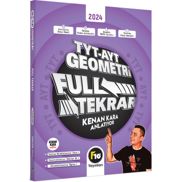 F10 Yayınları Kenan Kara TYT-AYT Geometri Full Tekrar Video Ders Kitabı