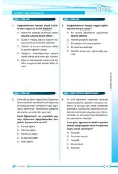 Dizgi Kitap 2026 MEB AGS Tamamı Video Çözümlü Eğitimin Temelleri Türk Milli Eğitim Sistemi Çıkmış Sorular 4. Baskı Ziya Sümer Özgür Hamal