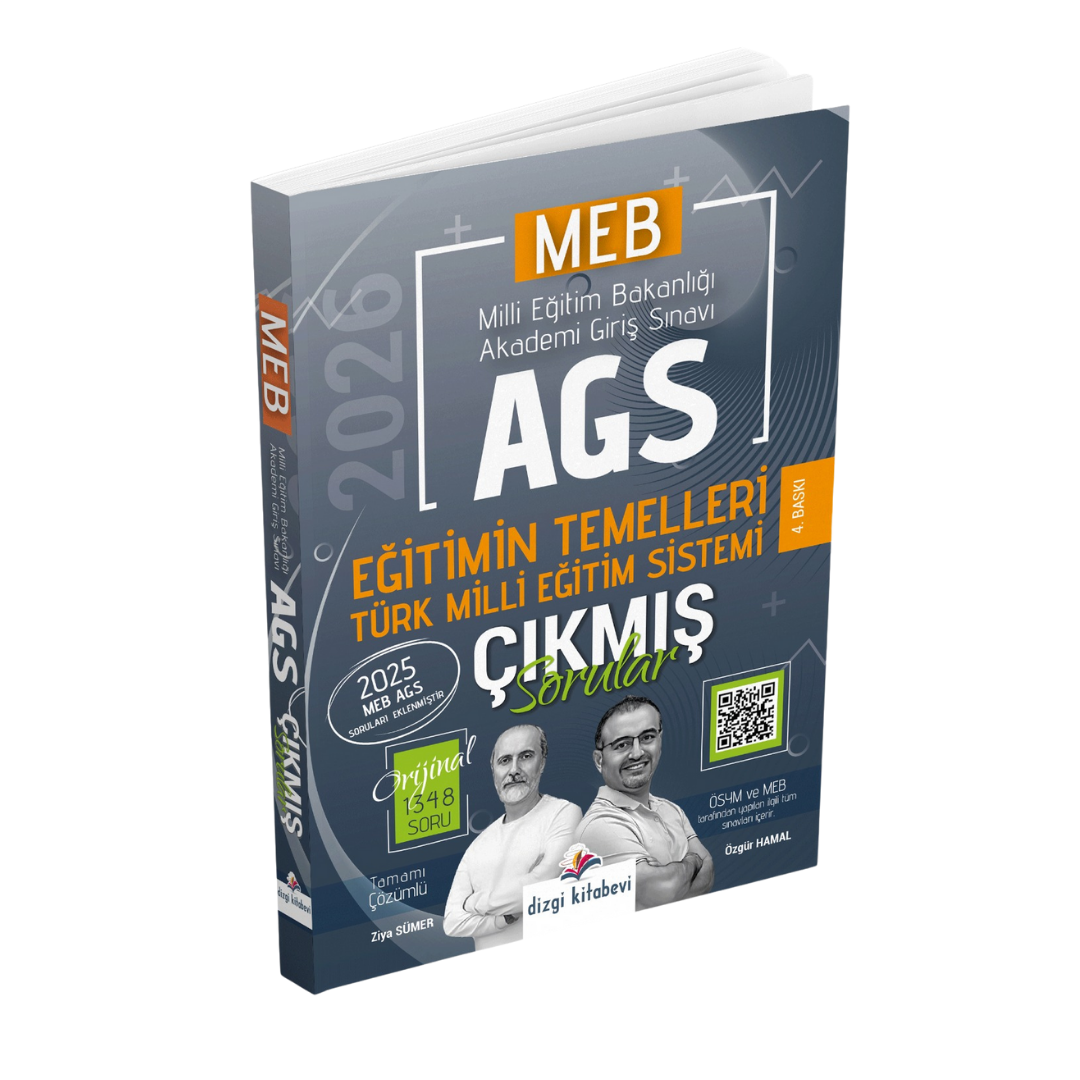 Dizgi Kitap 2026 MEB AGS Tamamı Video Çözümlü Eğitimin Temelleri Türk Milli Eğitim Sistemi Çıkmış Sorular 4. Baskı Ziya Sümer Özgür Hamal