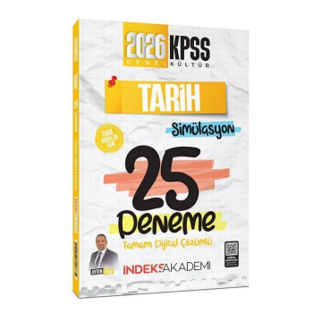 2026 KPSS Tarih Simülasyon 25 Deneme Çözümlü - Aydın Yüce İndeks Akademi Yayıncılık