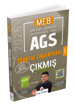 Dizgi Kitap 2026 MEB AGS Tamamı Video Çözümlü Türkiye Coğrafyası Çıkmış Sorular 2. Baskı Kazım Sayın