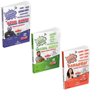 Dizgi Kitap KPSS AGS ALES DGS TYT MSÜ Tüm Adaylar İçin Tamamı Video Çözümlü Sözel & Sayısal Mantık ve Paragraf Çıkmış Sorular Seti