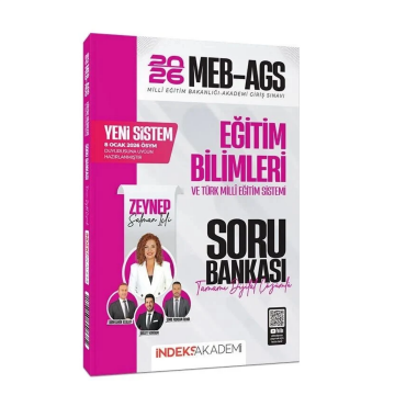 İndeks Akademi Yayıncılık 2026 MEB-AGS Eğitim Bilimleri ve Türk Milli Eğitim Sistemi Soru Bankası Çözümlü - Zeynep Salman İçli