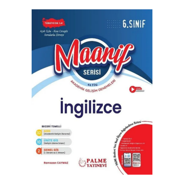 Palme Yayınları 6. Sınıf Maarif Serisi İngilizce Haftalık Deneme 44 Föy