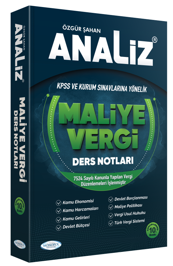 Analiz Maliye-Vergi Ders Notları 10. Baskı Monopol Yayınları