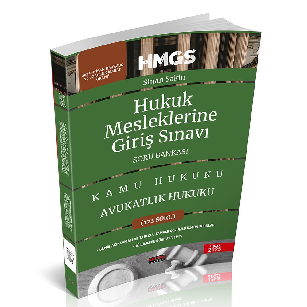 HMGS Avukatlık Hukuku Soru Bankası Savaş Yayınları Mayıs 2025