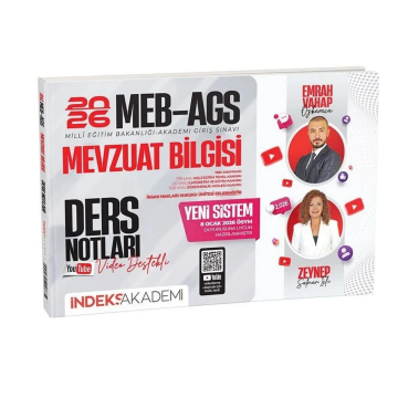 2026 MEB-AGS Mevzuat Bilgisi Video Ders Notları - Emrah Vahap Özkaraca, Zeynep Salman İçli İndeks Akademi Yayıncılık