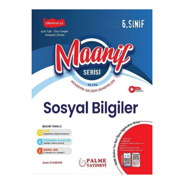 Palme Yayınları 6. Sınıf Maarif Serisi Sosyal Bilgiler Haftalık Deneme 40 Föy