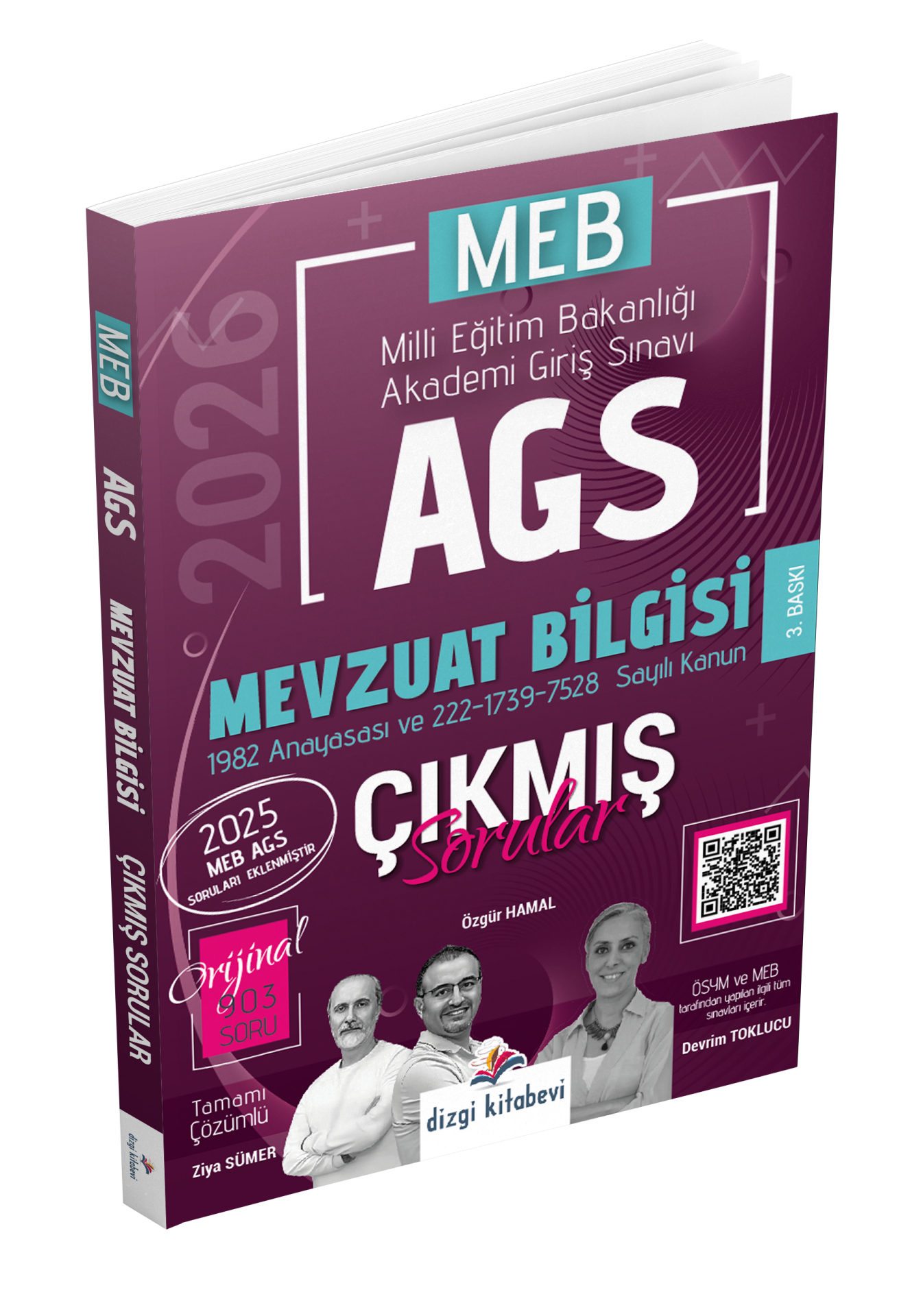 Dizgi Kitap 2026 MEB AGS Tamamı Video Çözümlü Mevzuat Bilgisi Çıkmış Sorular 3. Baskı Ziya Sümer Özgür Hamal Devrim Toklucu